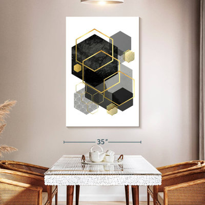 Avery Black Grey Gold Geo II