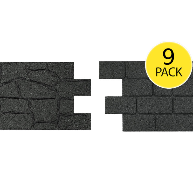 GroundSmart 12x24 SmartLoc Brick Paver (9), Black