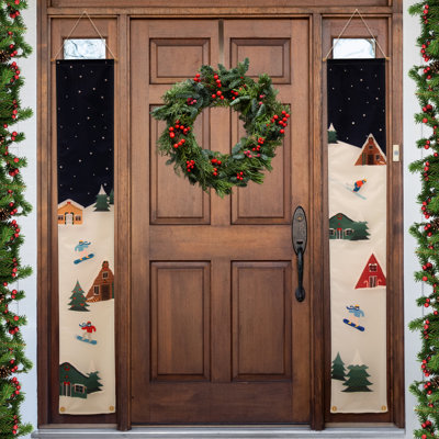 Bannières de Noël Let 'Snow 12 po x 72 po - Décoration de fenêtre des Fêtes