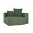 Upholstered Green Corduroy Accent Lounge Chair with Pillow – Fully Compressed, No Assembly Required-133710726