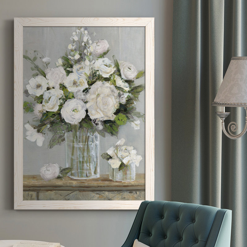 Cottage White - Reproduction d'un seul cadre photo sur toile, Blanc, H 37,5 po x l 27,5 po x P 1 po