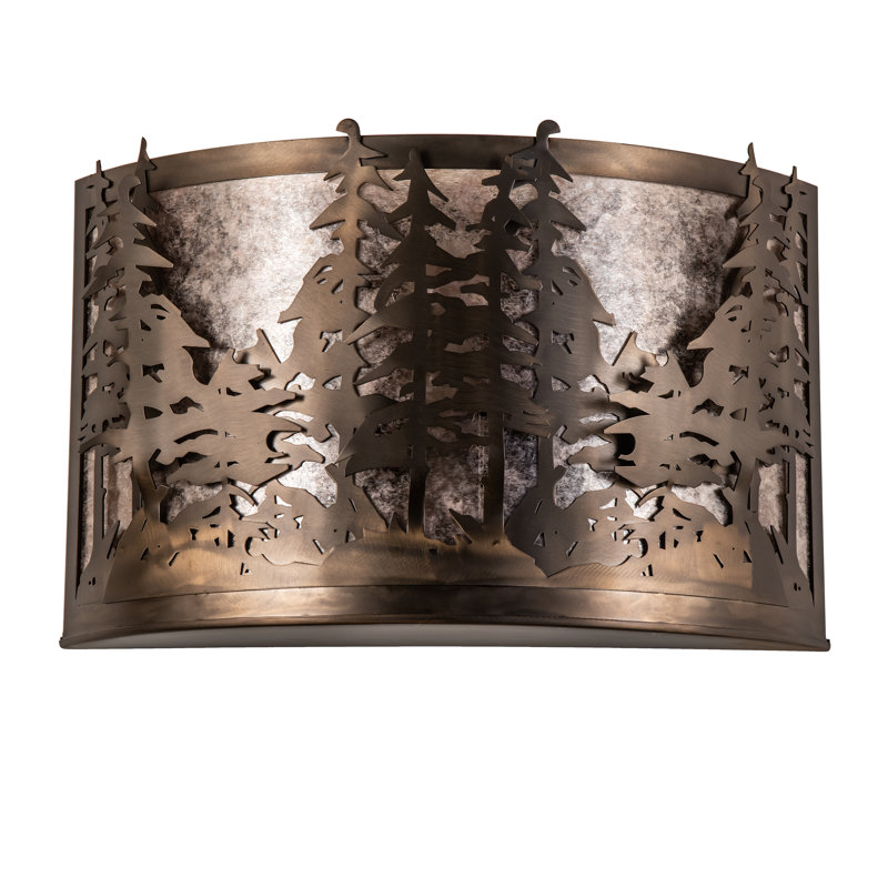 Rustic Lodge Flush Mounted Sconce