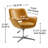 Cenae Faux Leather Swivel Accent Chair-1592756554