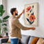 Gerbera Daisies in Bloom Botanical - Wrapped Canvas-648100197-648100200