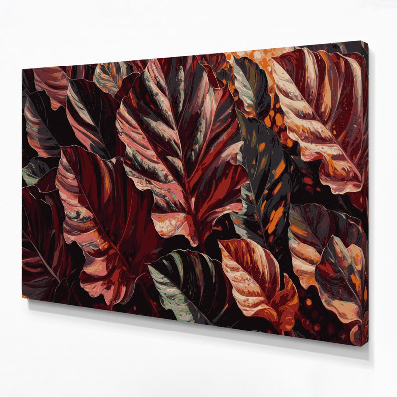 Art mural sur toile Botanical Croton Brown, H 8 po x l 10 po