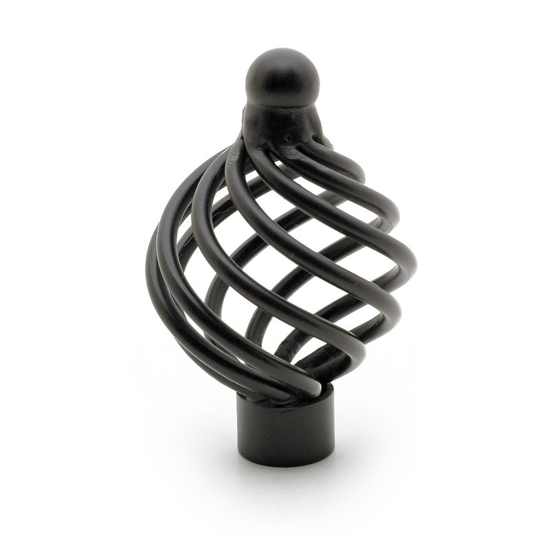 Expression 1 5/16" Length Birdcage Knob, 1.3" H x 1.3" W x 2.07" D, Matte Black