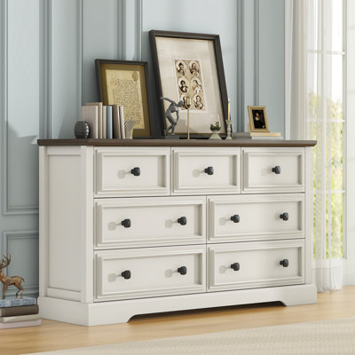 Farmhouse 7 Drawer Dresser for Bedroom