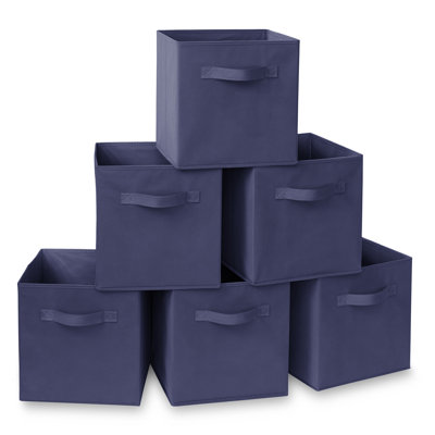 10.5" L x 10.5" W x 11" H Collapsible Fabric Cube Storage Bins