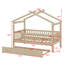 Lit en bois avec couchette-1076371908