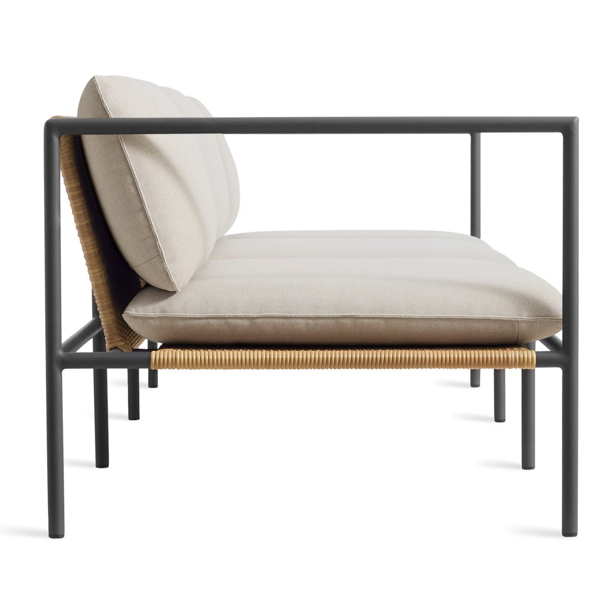 Dog Days 93" Sunbrella® Patio Sofa, Sunbrella Linen, Charcoal