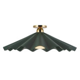 Furrow 25-in Red Semi-Flush Mount