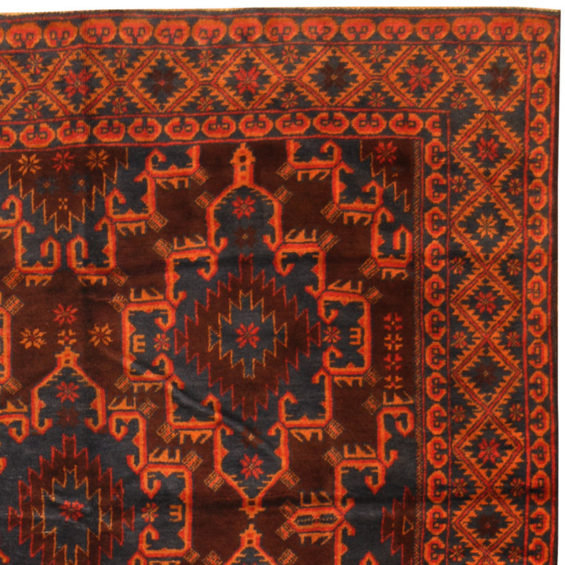 Tapis brun / bleu marine Hartstein