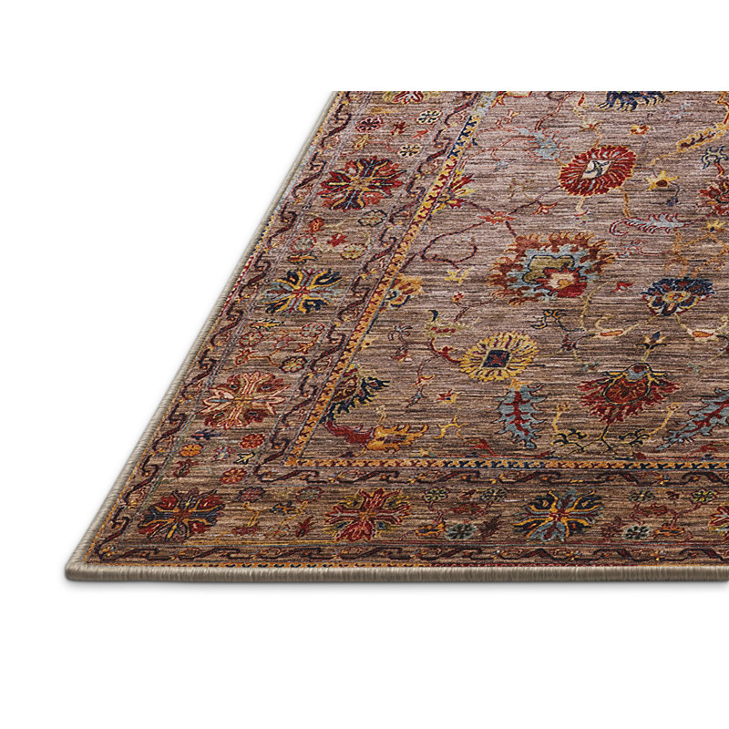 Tapis brun à motif oriental, Rectangle 8 pi x 12 pi