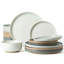 Ensemble 12 pièces de vaisselle, assiettes à salade et bols à céréales 12 pièces Stonewware pour 4 personnes-133283967