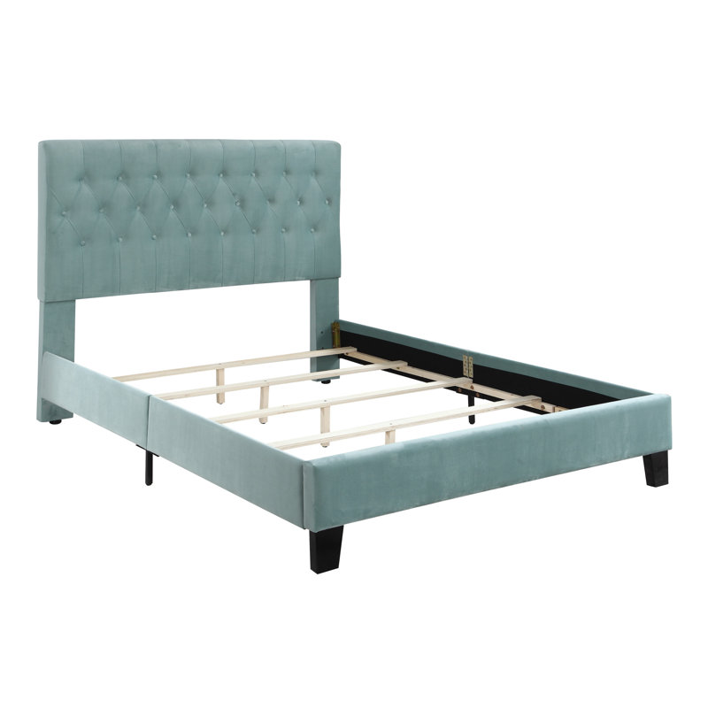 Kayden Upholstered Standard Bed, California King, Light Gray