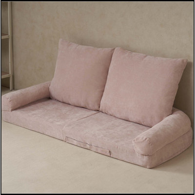 Convertible Fold-Out Single Sofa Bed,Pink,the Right Part of the Complete Product.