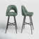 Etna Swivel Upholstered Counter Stool with Metal Frame
