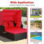 Chaise longue d'extérieur avec coussins Ardelis-1098325929