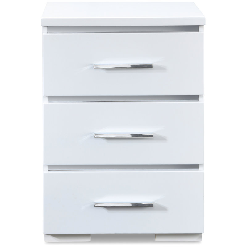 Sloan Belmont 3-Drawer Nightstand, White