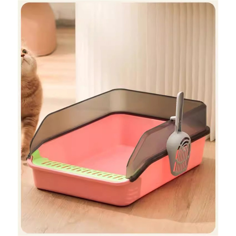 Litière en plastique auto-nettoyante Kamiryn, Rose