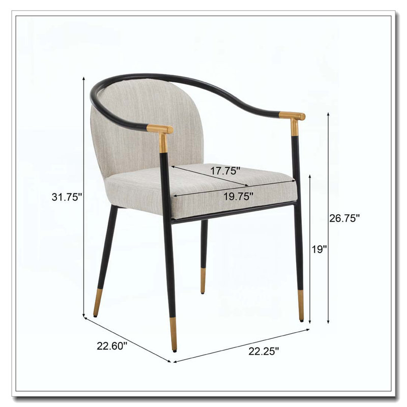 Chaise rembourrée, Beige