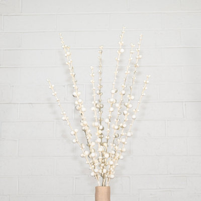 Branche de baies artificielles de 36 po pour remplissage de vase, bouquet de vaches à longue tige de ferme pour décoration de table de centre de table de bureau à domicile