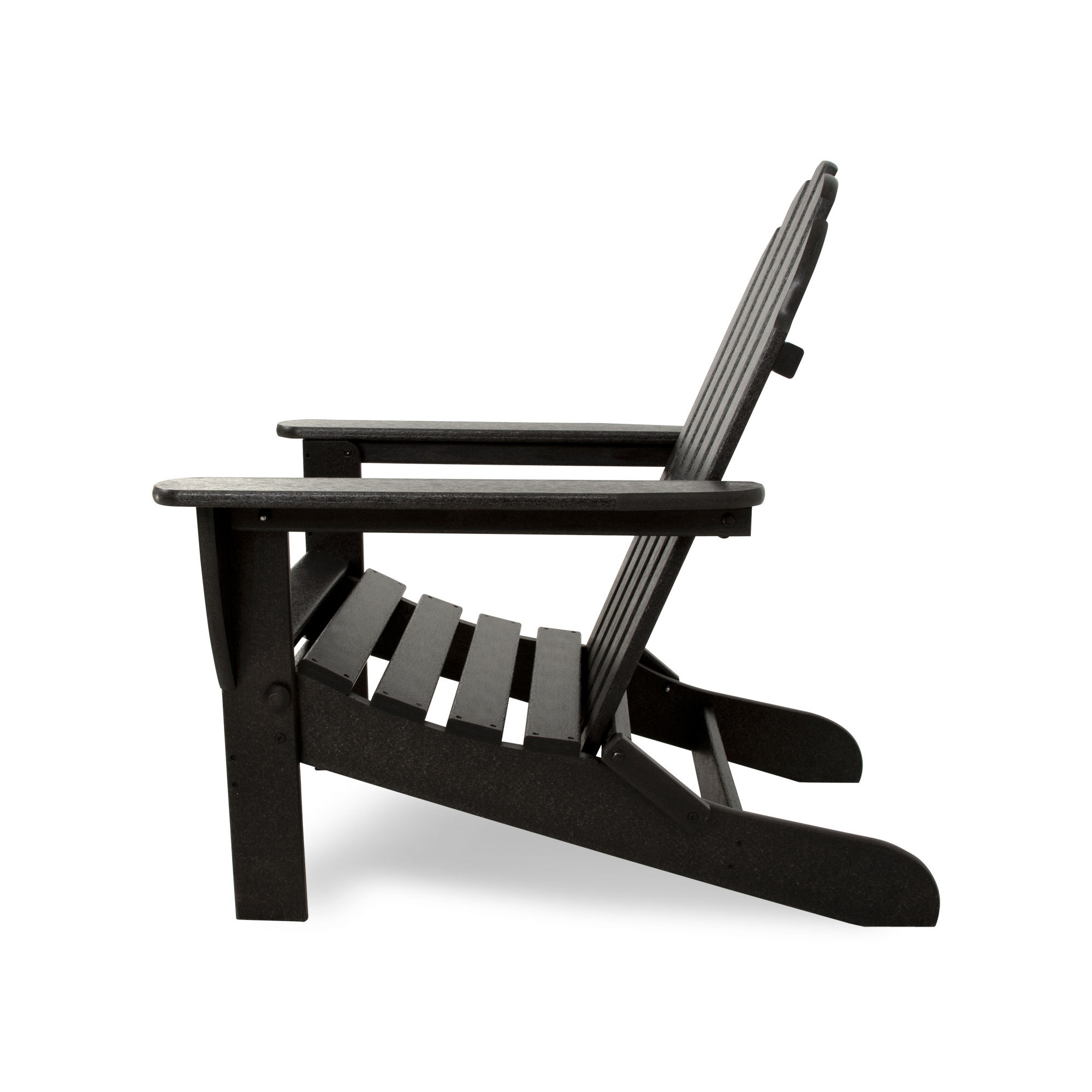 POLYWOOD Classics Folding Adirondack, Black
