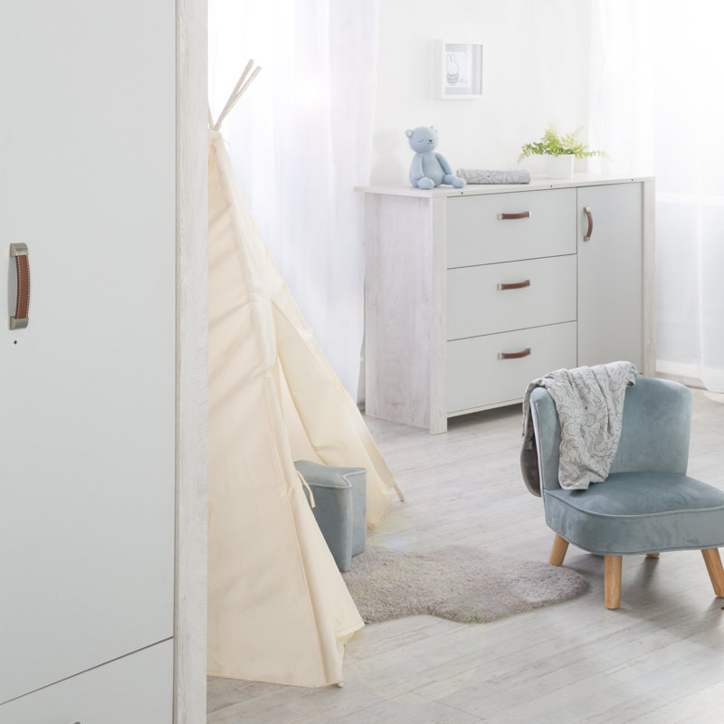 Mila Cot Bed 3-Piece Nursery Furniture Set