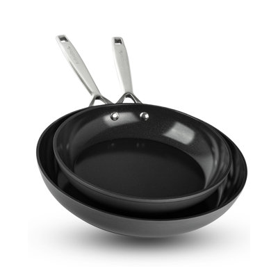 Gotham Steel Pro Ultra Ceramic 2X 10'' and 12'' Fry Pan Set