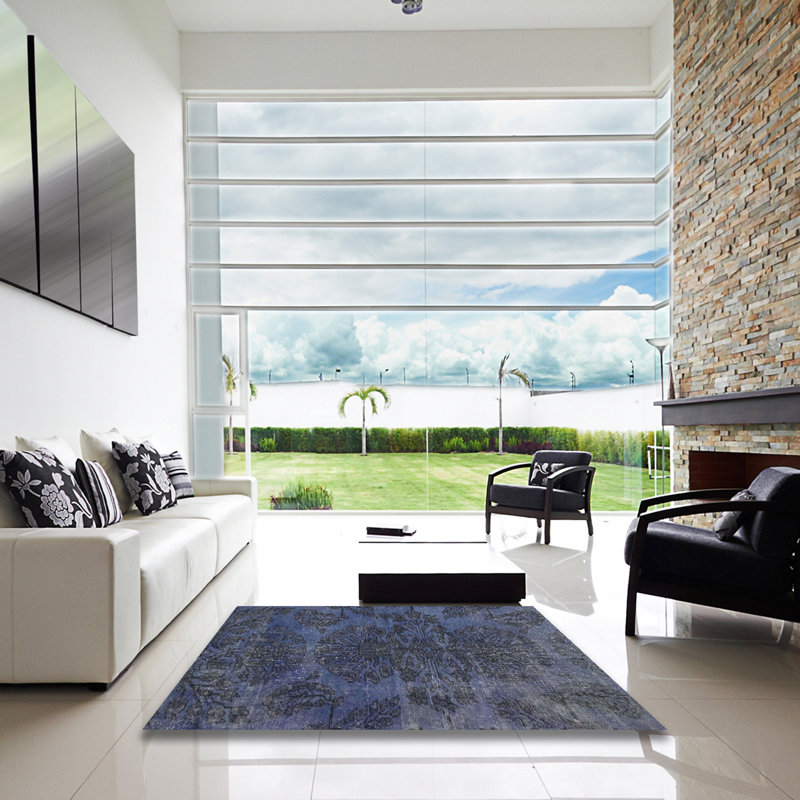 Tapis abstrait moderne 2449, Carré 7 pi