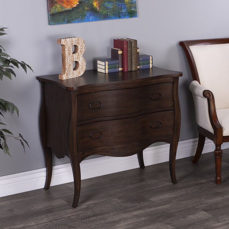 Easterbrook Solid Wood 2 - Drawer Accent Chest, Black