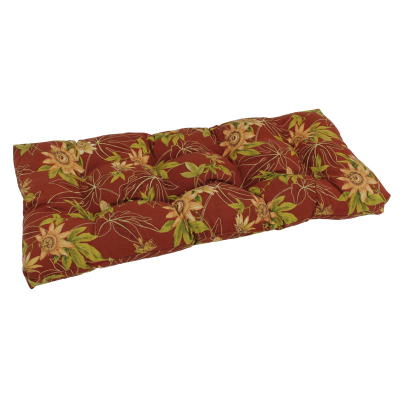 Outdoor 5'' Loveseat Seat Cushion, Passion Ruby