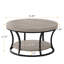 Round Coffee Table With Storage, 2-Tier Cocktail Table-887951355