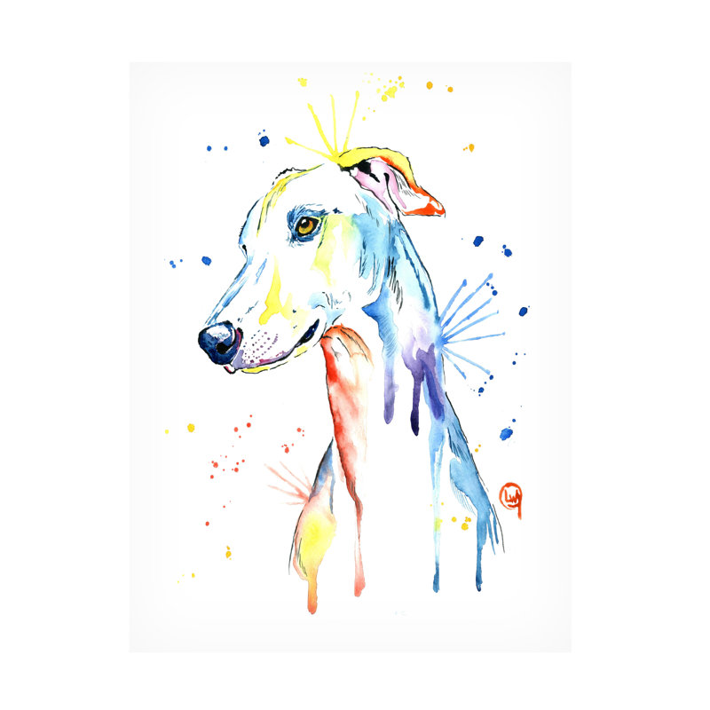 «Lisa Whitehouse Greyhound», art sur toile, H 19 po x l 14 po