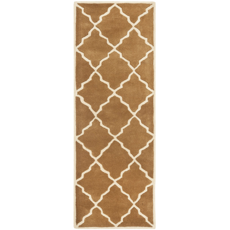Carolene Hand Tufted Wool Geometric Rug, Runner 2'3" x 9'