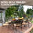 9 Outdoor Dining Set Cast Aluminum Retro Patio Dining Set For 8 Includes 86.6’’ Oval Table And 8 Chairs With Cushion And Umbrella Hole For Patio Deck Garden