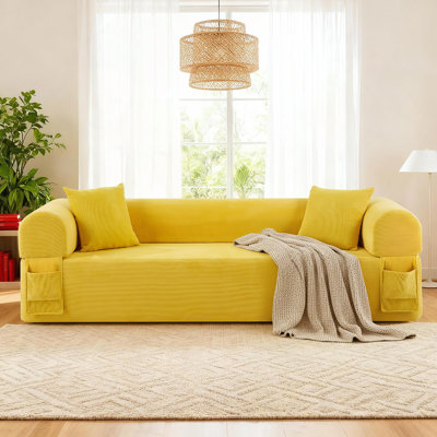Canapé Cloud Comfort en velours côtelé, aucun assemblage requis