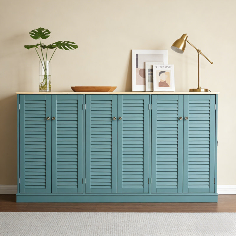 Armoire de rangement Farmhouse, Sarcelle