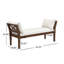 Rowen Solid Wood Upholstered Bench With Cushions And Arms