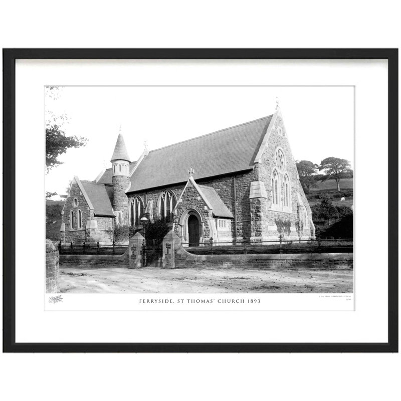 Ferryside, St Thomas' Church 1893 by Francis Frith - Single Picture Frame Print, 40cm H x 50cm W x 2.3cm D