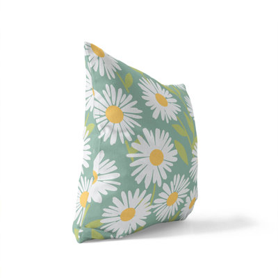 Sweet Daisy Decorative Outdoor Throw Pillow