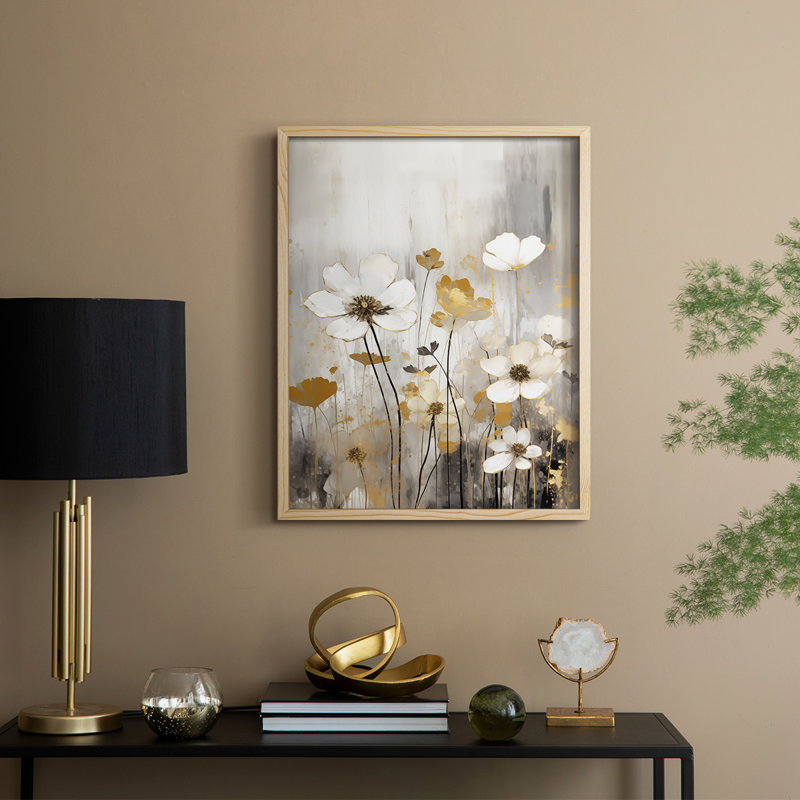 Impression encadrée FLORAL Series CDxx - Bois massif, H 21 po x l 17 po