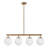 Elegant Adjustable Chandelier, Vintage Copper Finish, 27.6 x 5.9 x 16.9-34.3 inches | Metal Body, Glass Cap, 4 x E14 Max 40W Sockets | Modern Scandinavian Design for Glamorous Home Decor, IP20 Rated-460526298-403520402