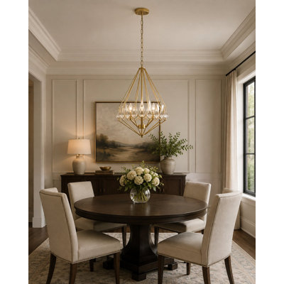 Britton Modern 4 Light LED Gold Chandelier