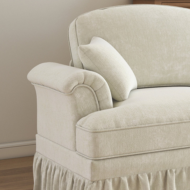  Canapé modulaire en L avec repose-pieds mobile, Chenille beige