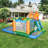6-In-1 Tropical Inflatable Water Slide Summer Theme Jumping Castle Includes Floating Ball Slide Trampoline Pool Cannon Climbing Wall With Carry Bag, Repair Patches And 450W Air Blower