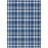 10' X 14' Navy and Ivory Plaid Washable Non Skid Indoor Outdoor Area Rug-122845766