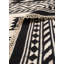 Tapis noir / blanc en laine tissé à plat à la main Alejah Southwestern-79069257