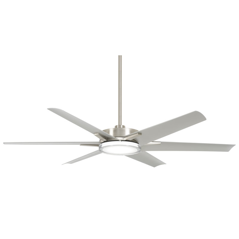 65'' Ceiling Fan with LED Lights, Brushed Nickel Wet