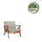 Jalaiya Fabric Accent Chair with Rubberwood Legs-2029866624